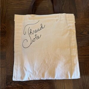 Cream Thread Tote Bag